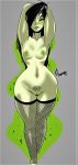 arms_behind_head breasts digitalhtoy disney fishnets kim_possible nipples nude shaved_pussy shego thighs