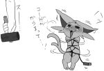 creatures_(company) eeveelution eifie_(pokemon) espeon espeon_(pokemon) furry game_freak gen_2_pokemon monochrome nintendo pokemon pokemon_(anime) pokemon_(creature) pokemon_(game) pokemon_(species) tail tied_up