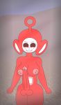 1futa 1girl antenna black_eyes blood_eyes breasts cute dickgirl evil_smile female_teletubby futa_only futanari infected_teletubby long_penis looking_at_viewer pale_skin po_(slendytubbies) precum red_fur slendytubbies teletubby thick_thighs toastythepeepoo