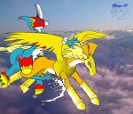 digimon flamedramon glenn_(artist) pegasusmon tagme