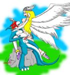 angewomon digimon flamedramon girl_on_top glenn_(artist) male/female vaginal