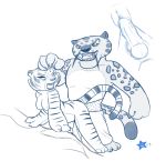  doggy_position furry kung_fu_panda master_tigress monochrome tai_lung_(kung_fu_panda) 