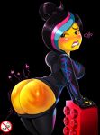 big_ass big_breasts breasts erect_nipples looking_at_viewer lucy presenting presenting_hindquarters shadman spank the_lego_movie wyldstyle yellow_skin