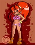  bikini bracelet din luigi64 nintendo oracle_of_seasons orange_hair pointed_ears red_eyes sandals the_legend_of_zelda 