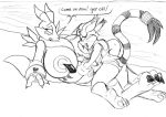 comic digimon gatomon monochrome renamon