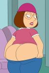 1girl dat_ass family_guy fat_ass female_only meg_griffin plump sb99 tight_pants tugging_clothing wardrobe_malfunction