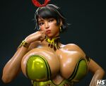  1girl 3d 3d_artwork athletic athletic_female bandai_namco big_breasts black_hair breasts brown_skin brown_skinned_female duo_gale female_only femme_fatale hagiwara_studio hair huge_breasts insanely_hot josie_rizal namco namco_bandai naughty seductive seductive_look short_hair tekken tekken_7 twitter upper_body video_game video_game_character video_game_franchise video_games voluptuous voluptuous_female x 