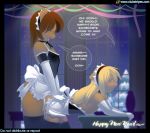 anal anal_penetration caption clubstripes cosplay cross-dressing cum cum_in_anus cum_in_orifice ejaculation elbow_gloves erection french_maid furry girly maid miu_(artist) new_years orgasm penetration penis text yaoi yiffy