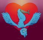  anthro bird heart heart_bed hound_wolf nude small_breasts tweetfur twitter 