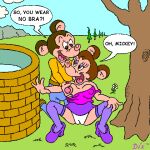  clothes disney dix_(artist) english_text mickey_mouse minnie_mouse nipples 