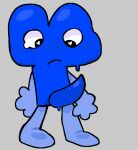 basic_background bfb blue blue_tentacle blush blush_lines doodle four_(bfdi) four_bfb four_tpot gray_background no_background no_cum standing standing_up tentacle tentacle_dick tpot