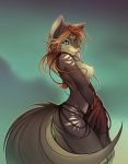  ass blue_eyes breasts butt canine countershading eyes face_markings female furry hair long_hair looking_at_viewer mogli_(selucilla) nipple nipples nude original profile sideboob solo tail tongue tsampikos tsampikos_(artist) turning wolf 