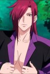 breasts_outside duke gender_change gif ikusa_otome_valkyrie milf open_mouth pubic red_hair suit