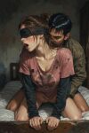  ai_generated blindfold ellie_(the_last_of_us) from_behind hands_on_thighs sex_from_behind the_last_of_us 