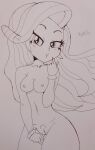 1girl absurd_res blush breasts cleft_of_venus completely_nude completely_nude_female female_focus female_pubic_hair gloves hasbro high_res long_hair looking_at_viewer my_little_pony my_little_pony:_equestria_girls my_little_pony_g4 navel nipples nude nude_female pubic_hair pussy rarity_(eg) sketch small_breasts younger_female