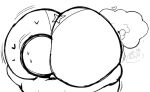 2boys arms_around_waist ass_to_face big_ass faceless_male fat_ass jayden_(fazzinart) looking_back loving_it monochrome panties sniffing sniffing_ass surprised surprised_expression
