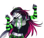 1girl azelyn female_only furry headphone lapfoxtrax mascots mayhem raver shark solo_female vulpvibe