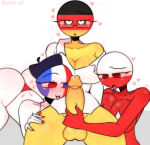 1dickgirl 1futa 1girl 2_girls 2female artist_name artist_signature big_ass big_breasts bikini blush blushing_at_viewer clothing countryhumans countryhumans_girl dickgirl france_(countryhumans) futanari futanari_on_female futanari_with_female germany_(countryhumans) glasses hand_on_dick hand_on_penis hand_on_thigh heart-shaped_pupils hearts_around_head jerking_off_another jerking_penis jerkingoff_another kak0yt0_chel licking_cum licking_semen nervous_female nervous_futa poland_(countryhumans) red_bikini red_skin thong tongue_out white_bikini white_skin wiggling_ass yellow_cock yellow_dick yellow_penis yellow_skin