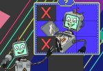 1girl ? after_sex animate_inanimate anonymous_artist cum cum_in_stomach cum_inside cum_on_body cum_on_face don't_hug_me_i'm_scared dont_hug_me_im_scared electracey female_only flat_chested flat_colors general:game_show general:multicolored_teeth gray_skin grey_body grey_skin grin happy looking_at_belly looking_at_self looking_at_viewer looking_down looking_pleasured microphone non-human on_back plug question_mark robot robot_girl robotic robotic_arm robotic_limbs screen screen_face small_breasts smile smiling_at_viewer solo_female standing standing_up stomach unknown_artist unusual_anatomy unusual_pupils wire wire_hair wires x x_(letter)