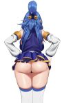 1girl 1girl aqua_(konosuba) ass clothing female_only high_resolution kevbot kono_subarashii_sekai_ni_shukufuku_wo! nopan skirt solo_focus