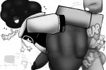  2boys afro anal_sex big_ass dark-skinned_femboy dark-skinned_male gay_sex grabbing_arms jayden_(fazzinart) monochrome roblox roblox_avatar wobbling_ass 