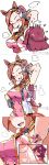  1girl blush blush breasts female/female female_licking_female hearts humanoid larger_female licking_armpit shrinking smaller_female submissive_female sweat sweaty sweaty_armpits tied_to_armpit west wmaker777 