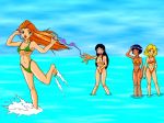  1024x768 alex_(totally_spies) beach bikini black_hair blonde_hair blue_eyes breasts cleavage closed_eyes clover_(totally_spies) cover_up dark_skin embarrassing green_eyes long_hair mandy_(totally_spies) mandy_luxe nude older older_female orange_hair prank purple_eyes sam_(totally_spies) short_hair smile toes totally_spies water young_adult young_adult_female young_adult_woman zentron 