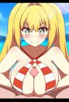  big_breasts bikini blonde_hair censored cum cumshot fate/grand_order fate_(series) gif gif green_eyes mosaic_censoring nero_claudius_(fate) nero_claudius_(swimsuit_caster) paizuri paizuri_under_clothes twin_tails yuzutei 