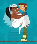  cartoon_network gabrielajarasalazar harold_(tdi) leshawna_(tdi) total_drama_island wedding_dress 