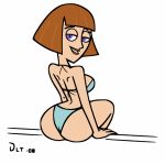 ass big_ass breasts danny_phantom dlt hair lipstick madeline_fenton milf purple_eyes single_breast swimsuit