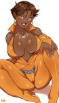 1girl 1girl big_breasts big_breasts breasts cameltoe cleavage dark-skinned_female dark_skin dc_comics dc_comics female_only justice_league lightsource mari_mccabe spread_legs vixen_(dc) voluptuous