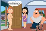 bonnie_swanson family_guy icing joe_swanson lesbian lois_griffin nipples vagina