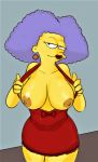 big_breasts flashing nipples no_bra selma_bouvier the_simpsons topless