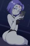 animated bigdarkpp breast cellphone cubedcoconut dat_ass dc_comics female loop magic medium_hair mp4 nipples no_sound nude nude_female rachel_roth raven_(dc) surprised_expression teen_titans video