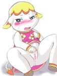 animal_crossing animal_crossing_new_leaf anus bbw blue_eyes blush chubby cum doubutsu_no_mori elephant eyelashes fingering furry margie_(animal_crossing) masturbation navel nintendo open_mouth plump pussy sweat tail two_tone_hair vagina white_background