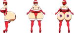 ale-mangekyo ale-mangekyo_(artist) big_breasts breasts christmas christmas_outfit cleavage commission female kairi kingdom_hearts santa_boots santa_gloves santa_hat santa_leotard solo tattoo