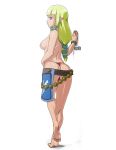 ass big_breasts blonde_hair breasts green_eyes keyalia looking_back princess_zelda skyward_sword solo the_legend_of_zelda thong topless