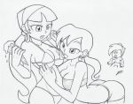 bikini breasts garabatoz huge_breasts ice_cream monochrome the_fairly_oddparents timmy_turner trixie_tang veronica_star yuri