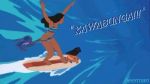 beerman bikini bottomless dark-skinned_female dark_skin disney embarrassing lilo_and_stitch lilo_pelekai nani_pelekai pubic_hair pussy stitch swimsuit wardrobe_malfunction