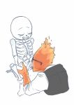 2010s 2018 2boys 2d animated_skeleton big_dom big_dom_small_sub bigger_dom bigger_dom_smaller_sub bottom_sans clothed/nude digital_media_(artwork) duo elemental_creature elemental_humanoid fire_elemental glasses grillby grillsans humanoid licking male monster monster_boy orange_body pf-pro-fucker sans sans_(undertale) skeleton small_sub small_sub_big_dom smaller_sub smaller_sub_bigger_dom uke_sans undead undertale undertale_(series) white_background