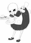  2010s 2018 animated_skeleton bottom_sans burger crossdressing disembodied_hand disembodied_hands food glass groping hamburger hot_dog hotdog jug maid_outfit maid_uniform molestation pf-pro-fucker pf_pro_fucker platter sans sans_(undertale) skeleton skirt_lift skirt_up solo_focus tray uke_sans undead undertale undertale_(series) 