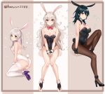  absurd_res alluring alternate_costume animal_ears ass backless_leotard bare_legs bare_shoulders black_eyes black_footwear black_gloves black_hairband black_leotard blush border bow bowtie breasts bridal_gauntlets bridal_legwear brown_eyes brown_legwear bunnysuit byleth_(female) byleth_(fire_emblem) byleth_(fire_emblem)_(female) cleavage closed_mouth collarbone corrin_(fire_emblem) corrin_(fire_emblem)_(female) covered_navel detached_collar fake_animal_ears fake_tail fire_emblem fire_emblem:_three_houses fire_emblem_awakening fire_emblem_fates flower fur-trimmed_gloves fur_trim gloves hairband haru_(nakajou-28) high_heels high_res invisible_chair kneel leotard long_hair looking_at_viewer looking_back medium_breasts neck_tie nintendo own_hands_together pantyhose parted_lips pink_necktie playboy_bunny purple_footwear rabbit_ears rabbit_tail red_bow red_bowtie red_eyes robin_(fire_emblem) robin_(fire_emblem)_(female) sideboob silver_hair sitting smile stockings tail teal_hair twin_tails twitter_username two-tone_background white_flower white_hairband white_legwear white_leotard 