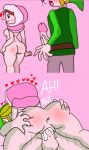  1boy 1girl big_ass big_penis blonde_hair brown_hair cum_in_ass cum_in_pussy cum_inside grabbing_ass hearts ice_climber nana_(ice_climber) nude provocative sex sex_noises super_smash_bros. surprised the_legend_of_zelda toon_link 