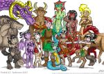  centaur dragon dungeons_and_dragons fredrik_k.t._andersson_(artist) furry minotaur naga sahaugin werewolf white_background 