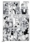  2girls comic kevin_taylor kiss_comix monochrome multiple_boys the_girl 