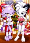 2_girls archie_comics barby_koala bare_legs bbmbbf blaze_the_cat christmas feet full_body holidays mobius_unleashed palcomix pietro's_secret_club sega