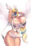  1girl blonde_hair breasts bursting_breasts elysium gigantic_breasts mask project_soul soul_calibur soul_calibur_v tiara zetarok 