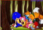  amy_rose archie_comics female joe_randel joe_randel_(artist) male miles_&quot;tails&quot;_prower multiple_tails sally_acorn sega sonic sonic_the_hedgehog tail the_hidden_ghost 