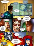 breast_grab breast_sucking closed_eyes colossus comic cyclops_(x-men) discord_(comic) jean_grey marvel monitor nill_(artist) open_mouth psylocke rogue scott_summers seiren tagme watching x-men