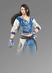  1girl 3d alluring black_hair fingerless_gloves high_res long_hair namco official_art shuwawei tekken tekken_8 